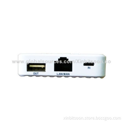 Mini 3G/4G WiFi Router, Power Bank 5,000mAh with SIM Slot & RJ45 Port